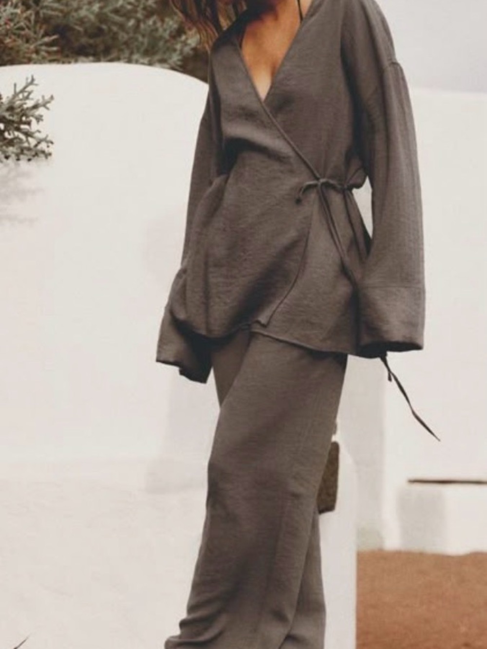 Zara - brown kimono set